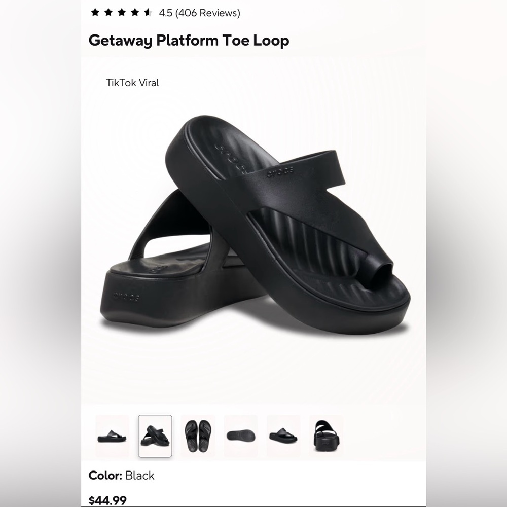 Crocs Getaway Black Women's Sandals